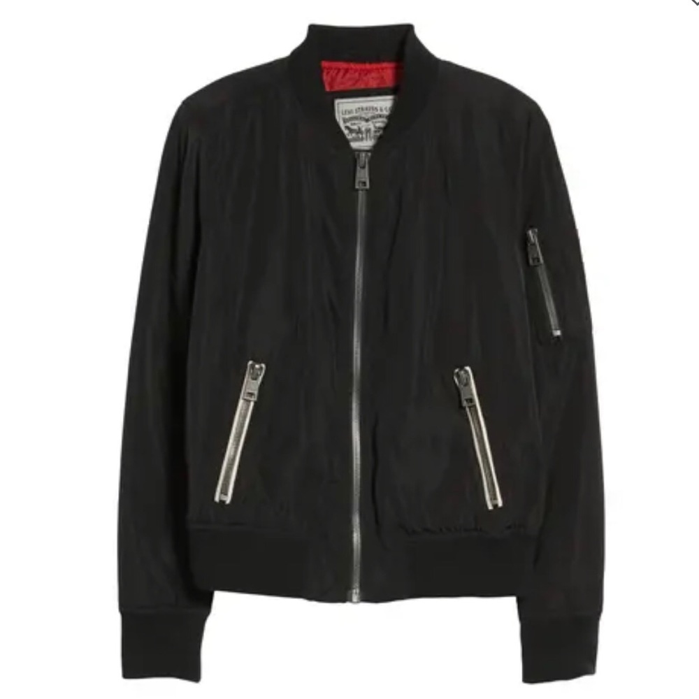 Levi’s Black Bomber Jacket Sz XL